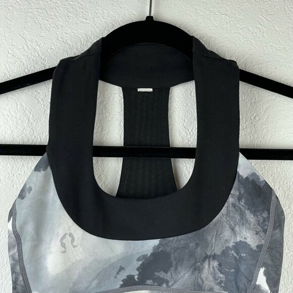 Lululemon Tank Top Women's Sz 4 Scoop Neck Racerback Athletic Workout Gray/Black - Picture 4 of 11